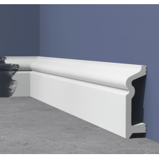 Плинтус под покраску из полистирола СОЛИД UHD37/80W